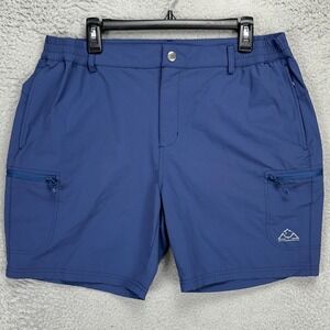 Outdoor Sports Men Cargo Shorts XL Blue Hiking Camping Outdoor Stretch Waistband